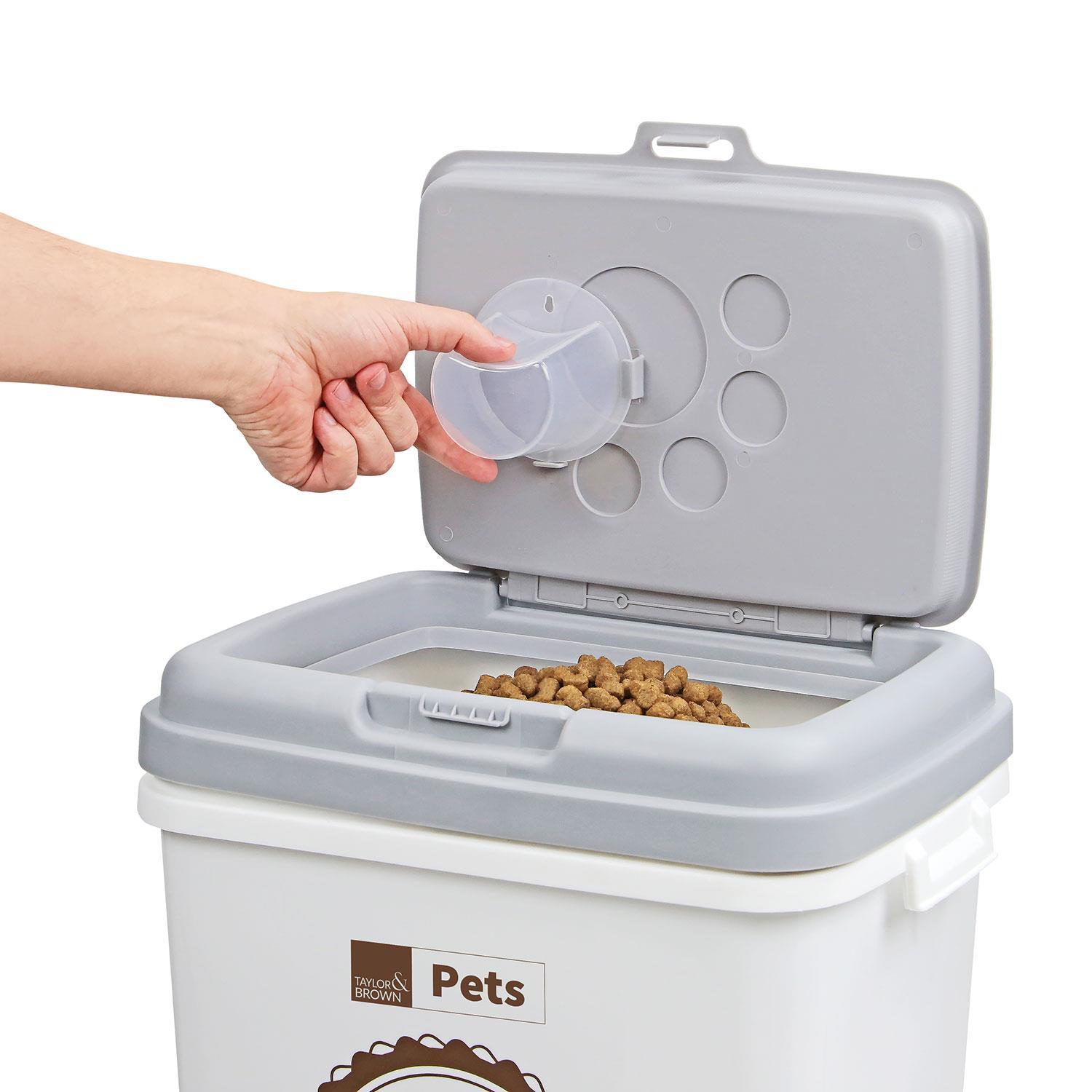 40L Airtight Pet Food Storage Container with Measuring Cup