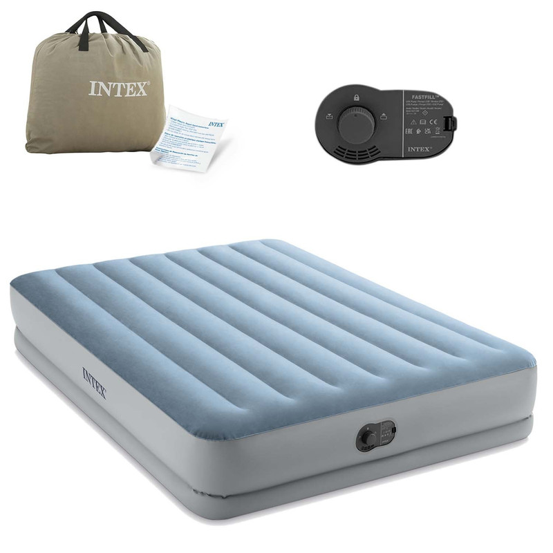 TEMU Matelas gonflable 203x152x36 cm avec pompe électrique intégrée INTEX 64159