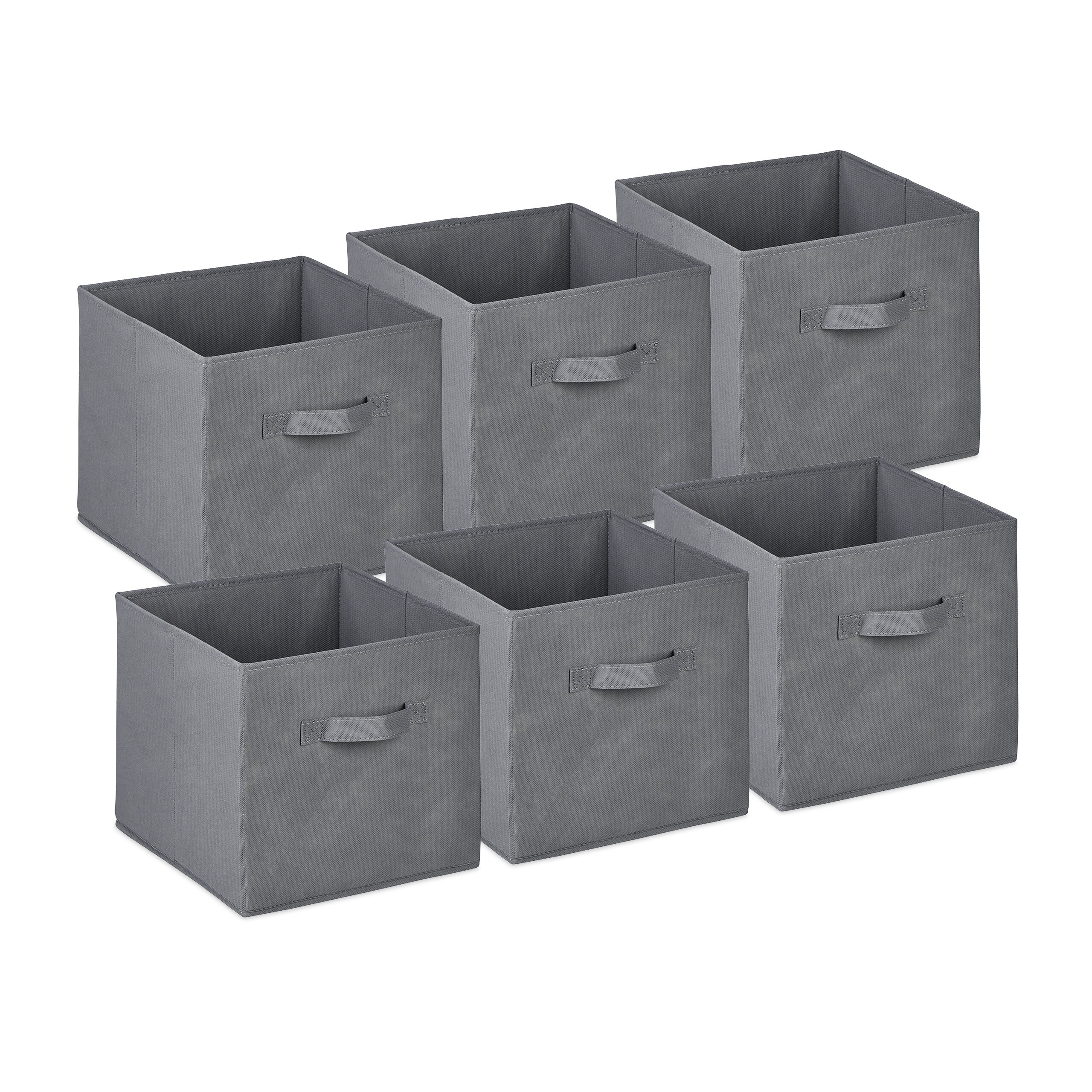 Image of 12 X Storage Box In Light Grey - (w)28 X (h)26.5 X (d)28 Cm