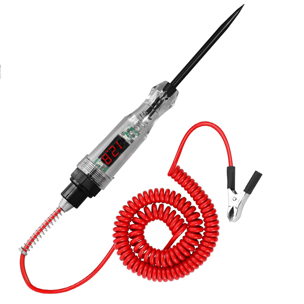 automotive test light   circuit tester   3v 48v auto electric tester   with voltmeter and probe for   vehicle car truck motorcycle boat fuses and battery voltage