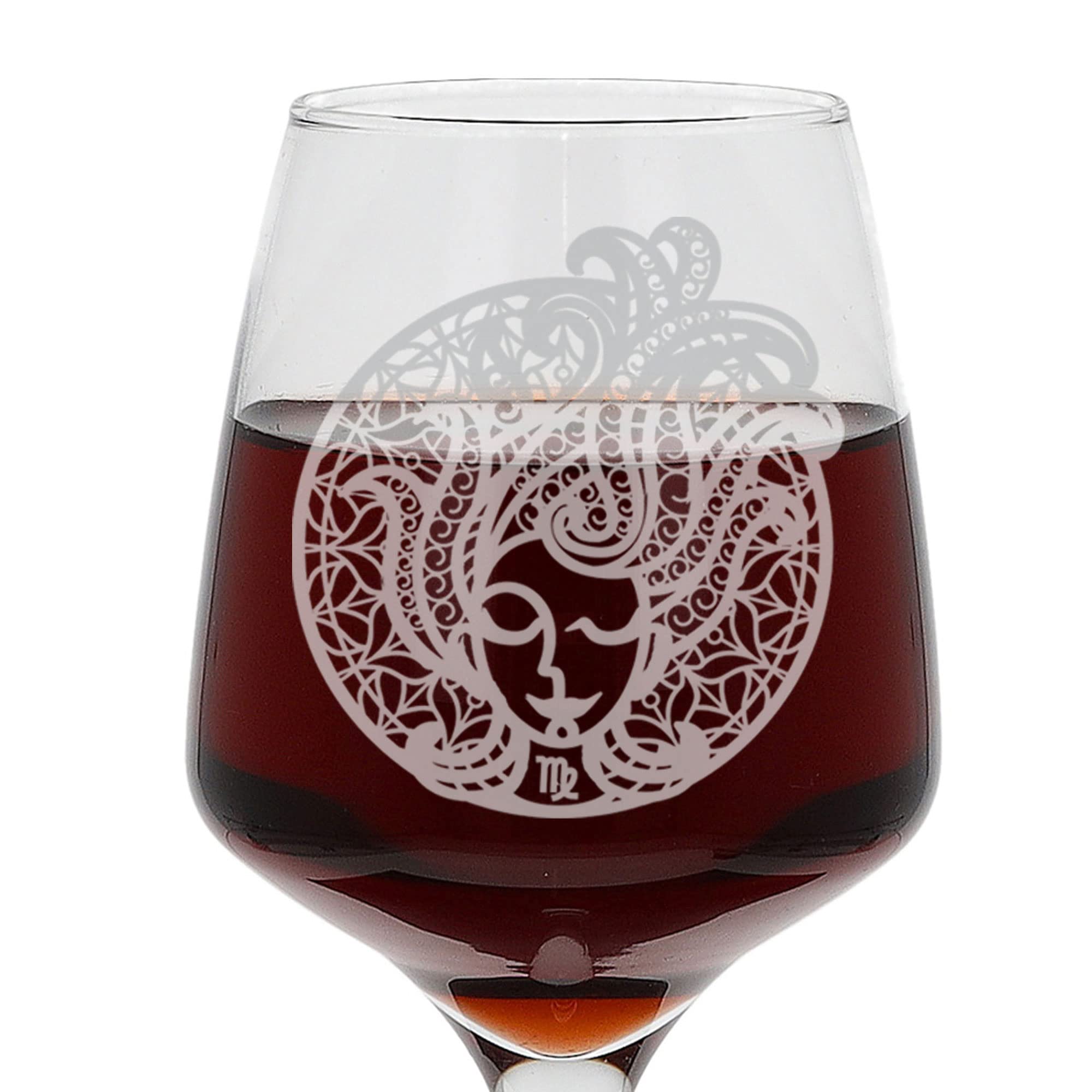 Personalised Virgo Star Sign Engraved Wine Glass, Gift