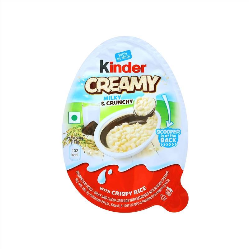 Kinder Creamy Egg Milk & Crunchy Verpackung