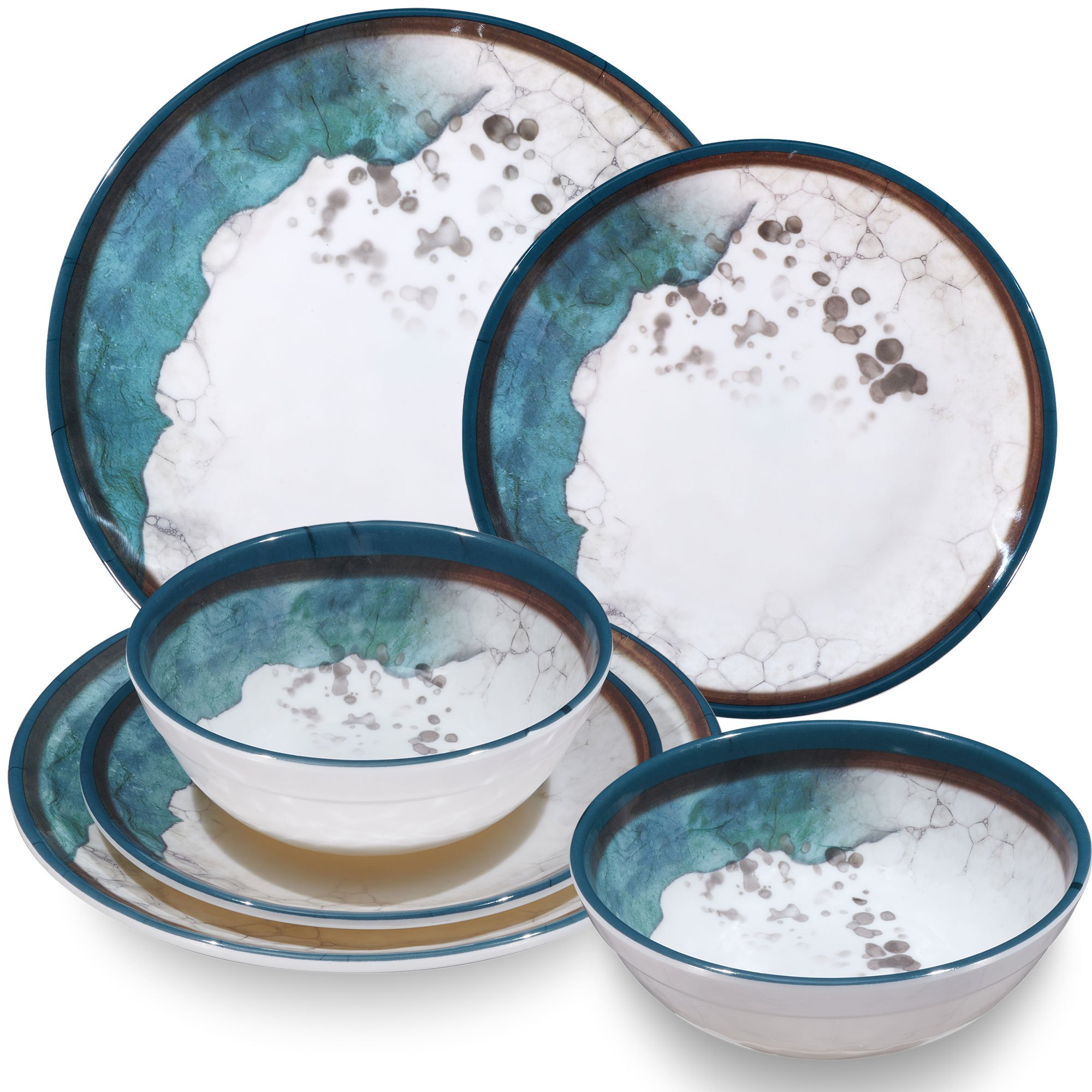 Image of Camping Dishware Lagune For 2 People - 6pcs - Dishwasher Safe Tableware Camping Accessories Camping Dishware Camping Festival Picnic Garden Party