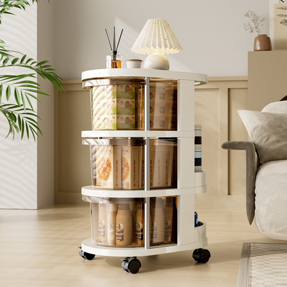 3-Tier Kitchen Storage Trolley with Wheels