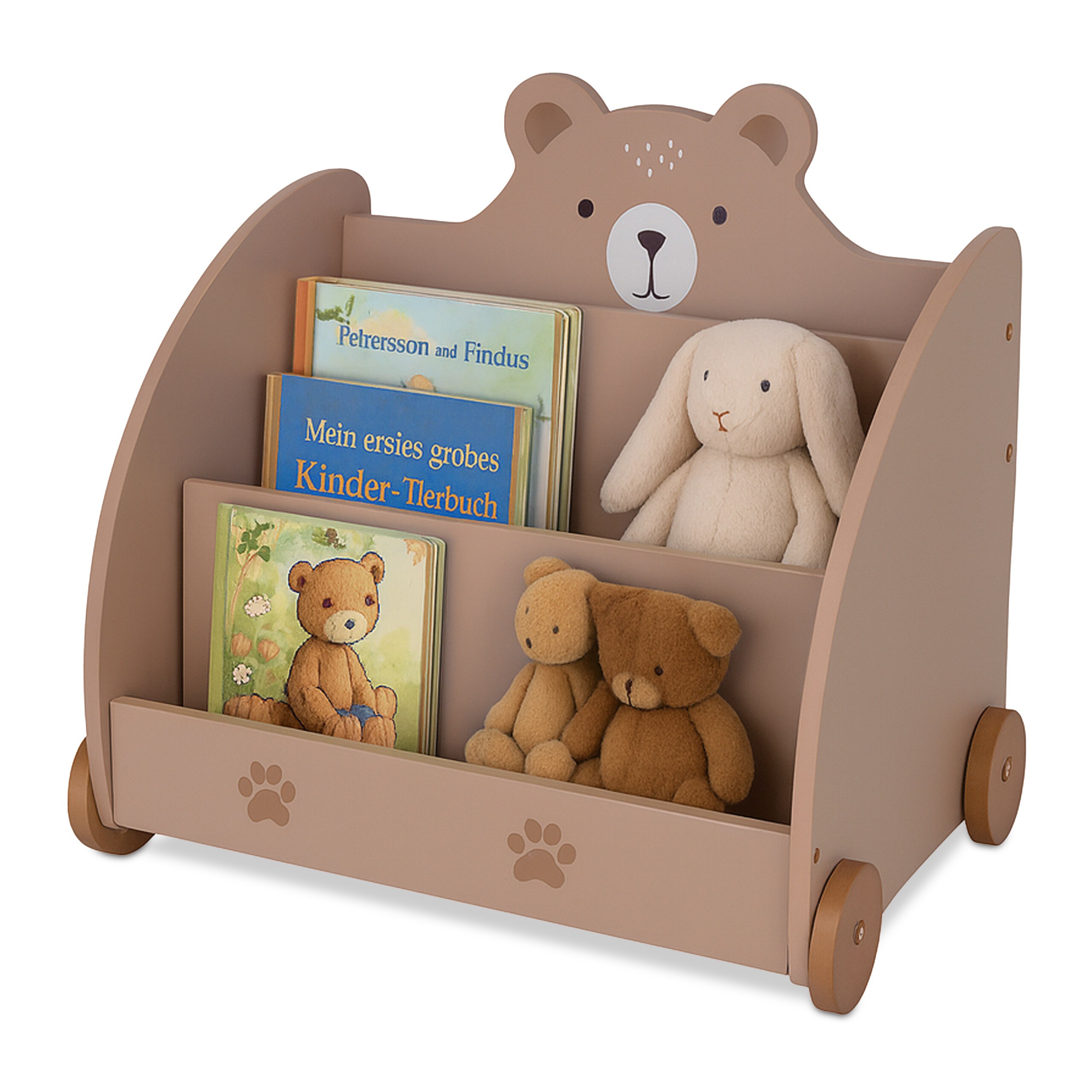 Bear" Bookshelf In Brown – (w)60 X (h)58 X (d)40 Cm