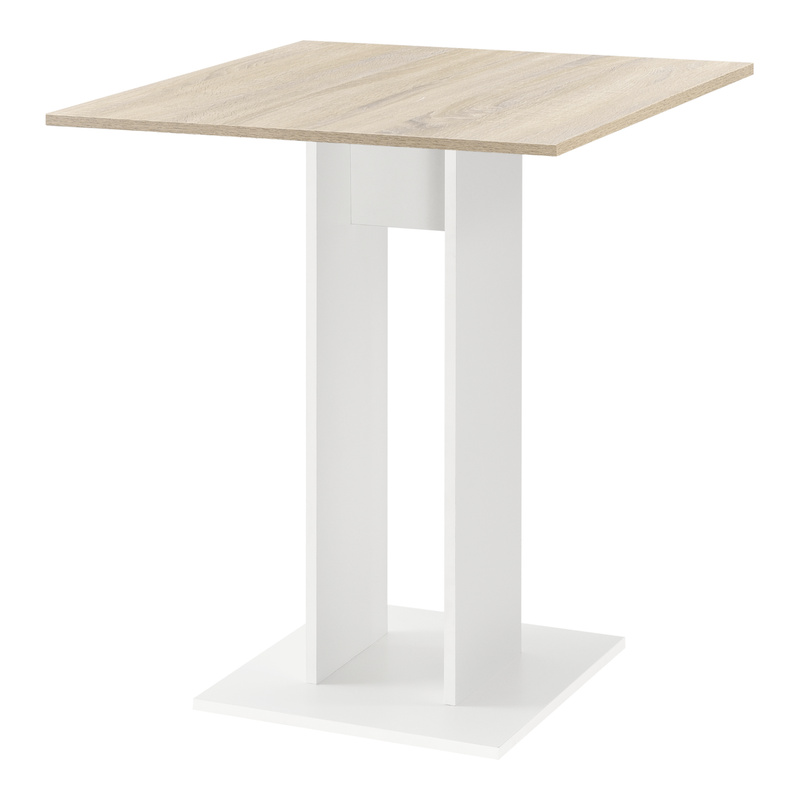 TEMU Table de salle à manger carrée à colonnes 65 x 78 cm en panneaux de , disponible en plusieurs couleurs par en.casa