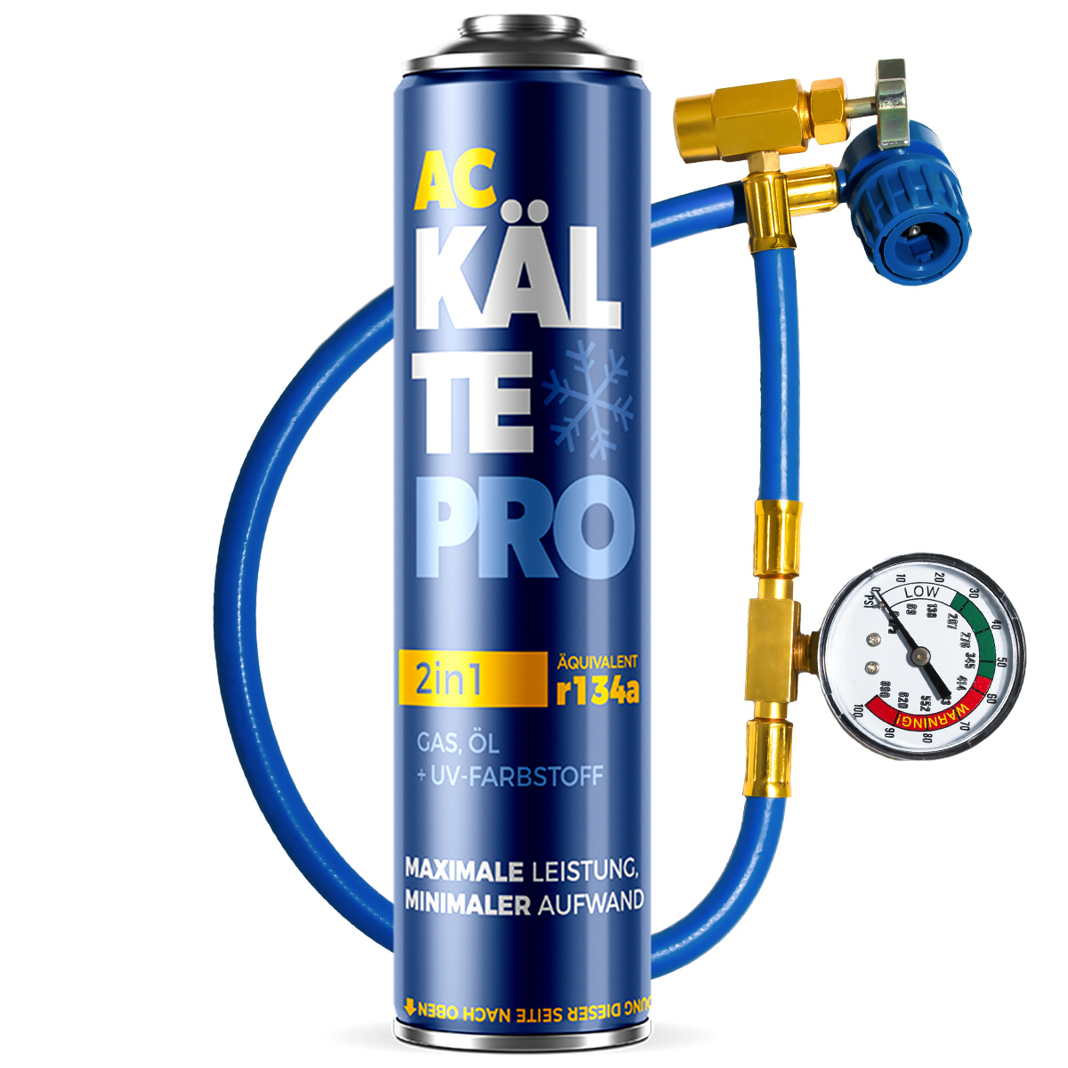 E-shop KALTEPRO 2W1 R134A 292G Kältemittel für Auto-Klimaanlage, Schlauch mit Manometer, Kit für Selbstfertigung Auto-Klimaanlage, Schnelle