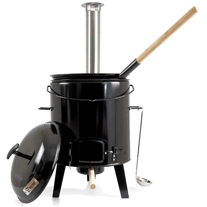 Image of Enameled Pot, 17 Liter, With Lid