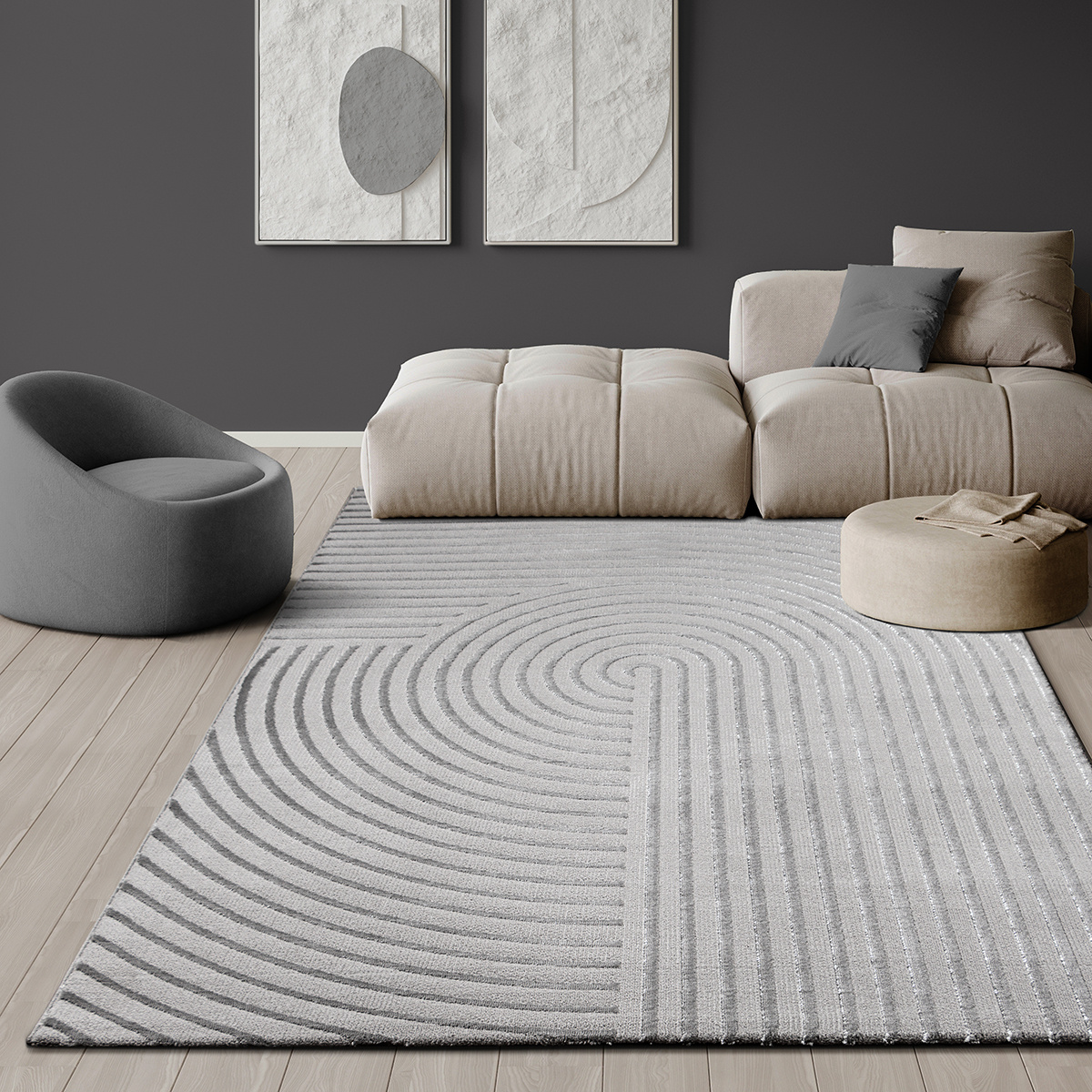 Image of The Living Room Carpet, Vintage, Beige, 200 X 290 Cm