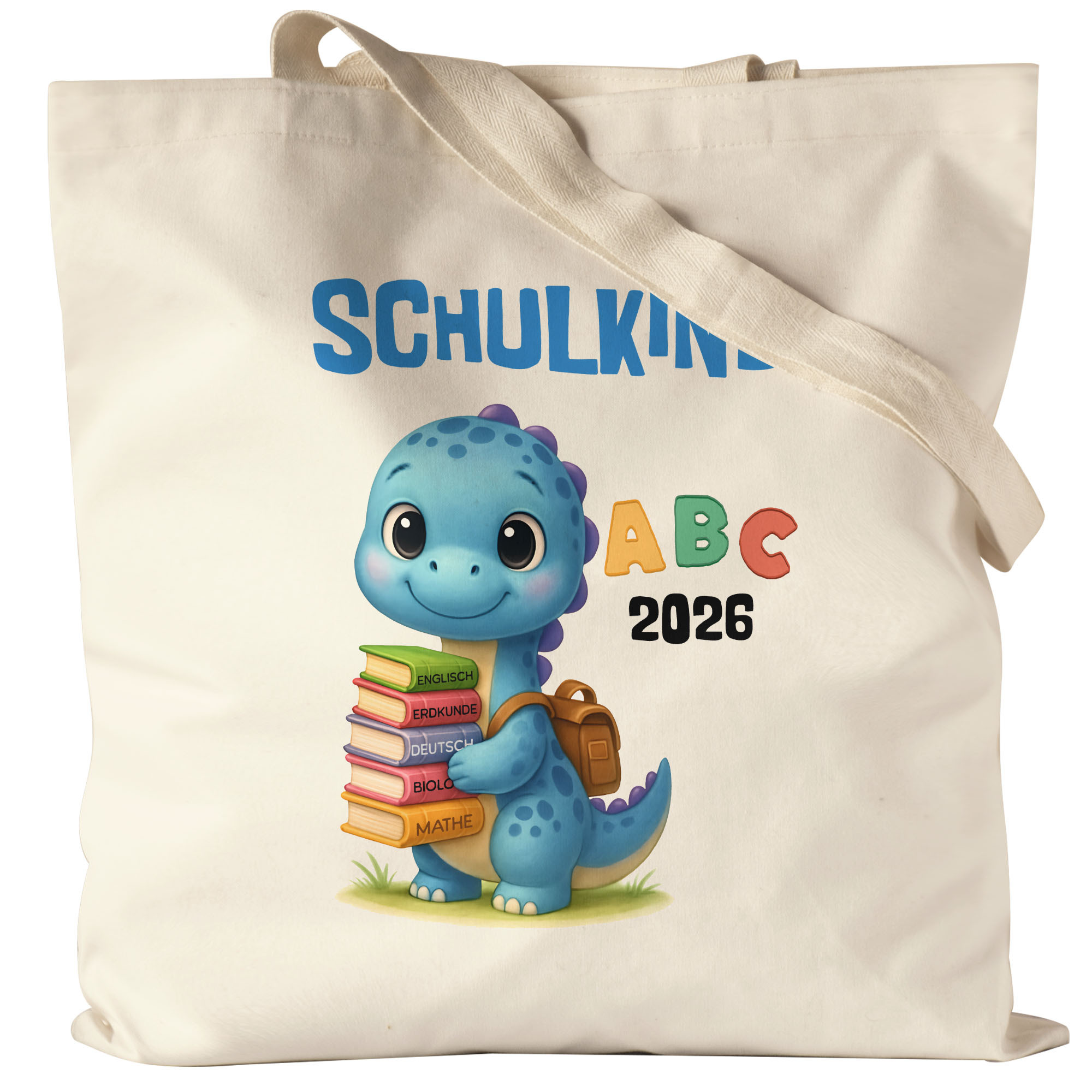 School Kid 2026 Luggage Bag Dino - Practical Gift Idea For School , Fabric Bag With Abc Motif For Boys - Jute Bag, Luggage Bag