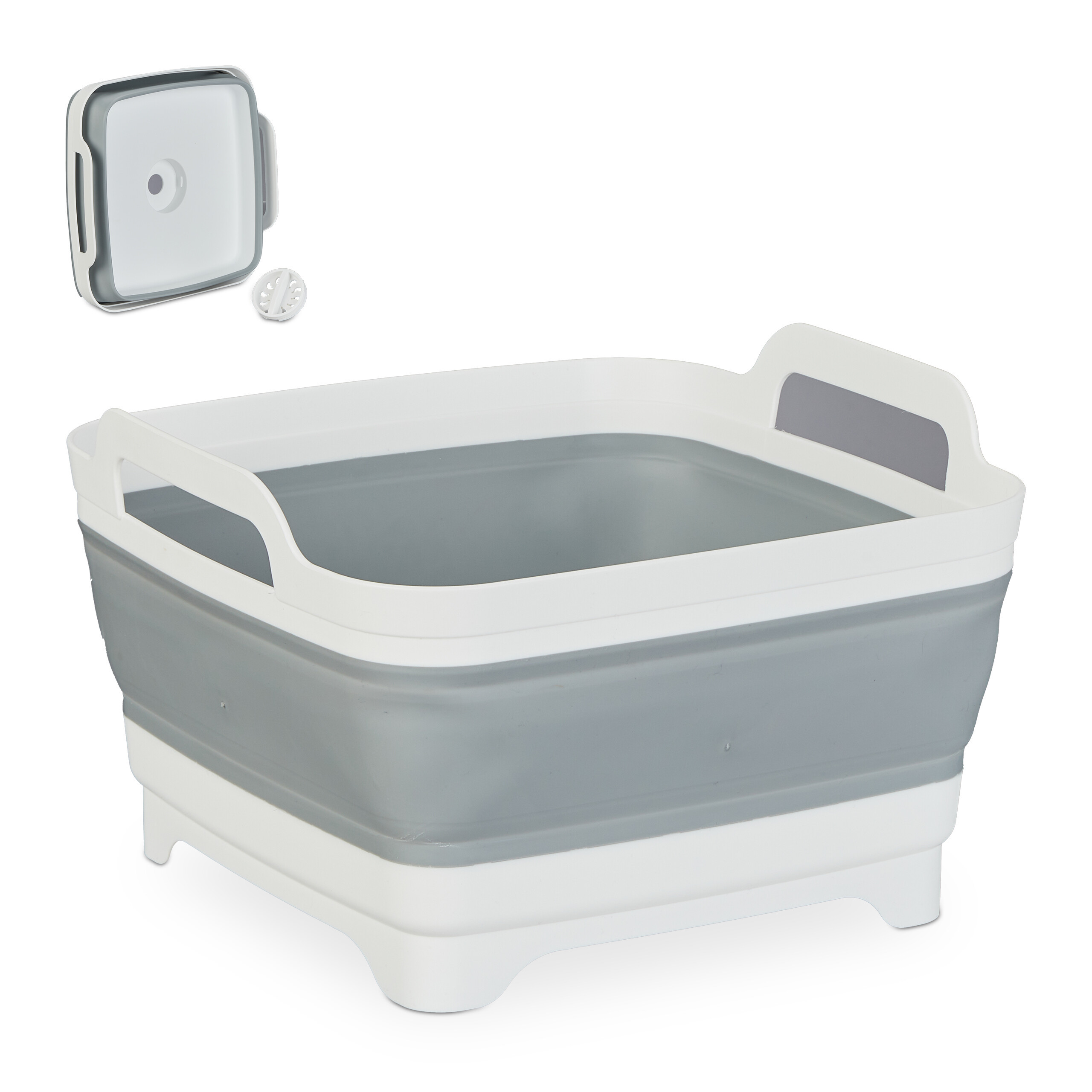 E-shop Spülschüssel in Weiß/ Grau - (B)31 x (H)20 x (T)31 cm