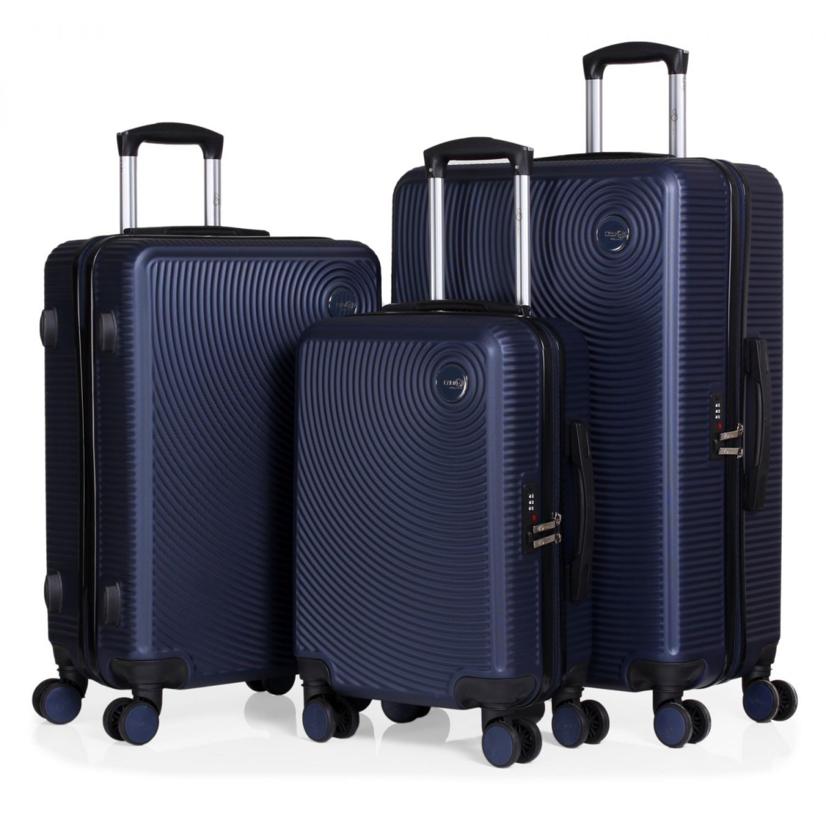 TEMU 5513 - Set Of 3 Suitcases - 55 Cm Handheld Luggage, 65 Cm Medium Suitcase, 76 Cm Large Suitcase, In Rigid Abs