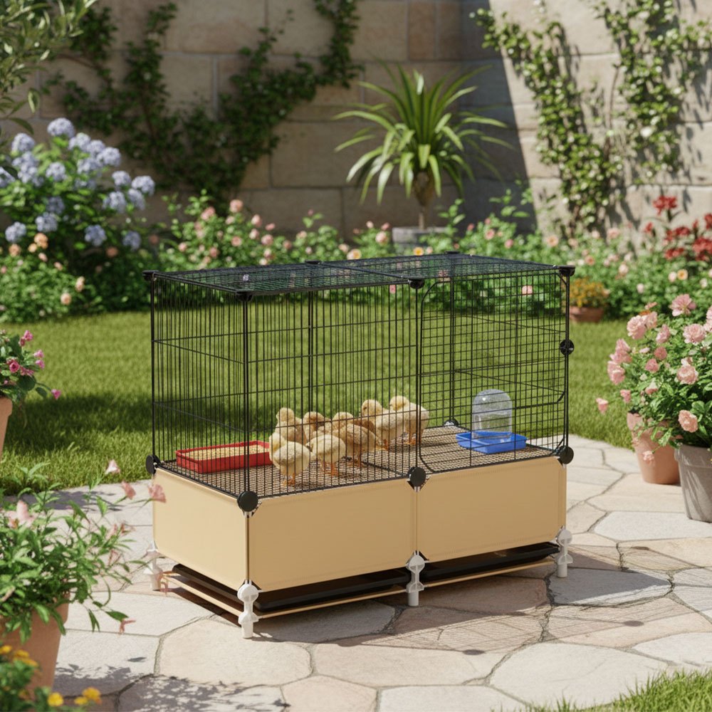DIY Metal Chicken Cage Coop for Rabbits and Poultry