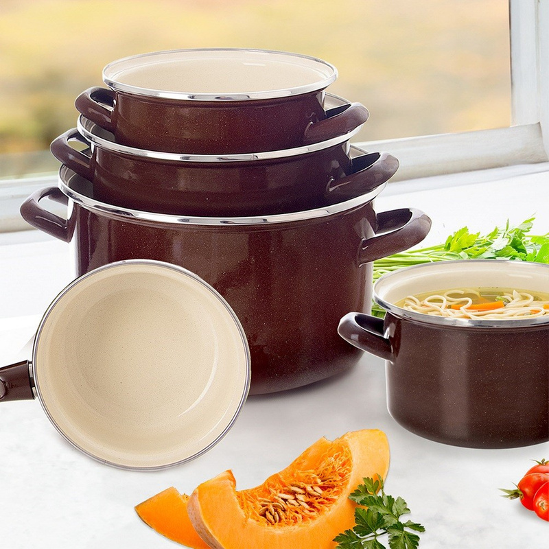 Enamelled Pot Brown 32 Cm, 11.5 L
