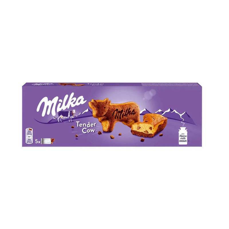 Milka Tender Cow Cake With Alpine Milk Chocolate Pieces, 140g