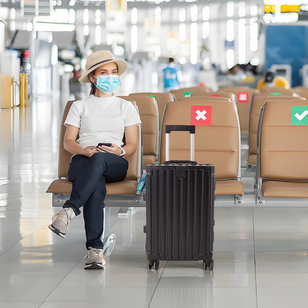 20 Inch Hard Shell Suitcase with Cup Holder