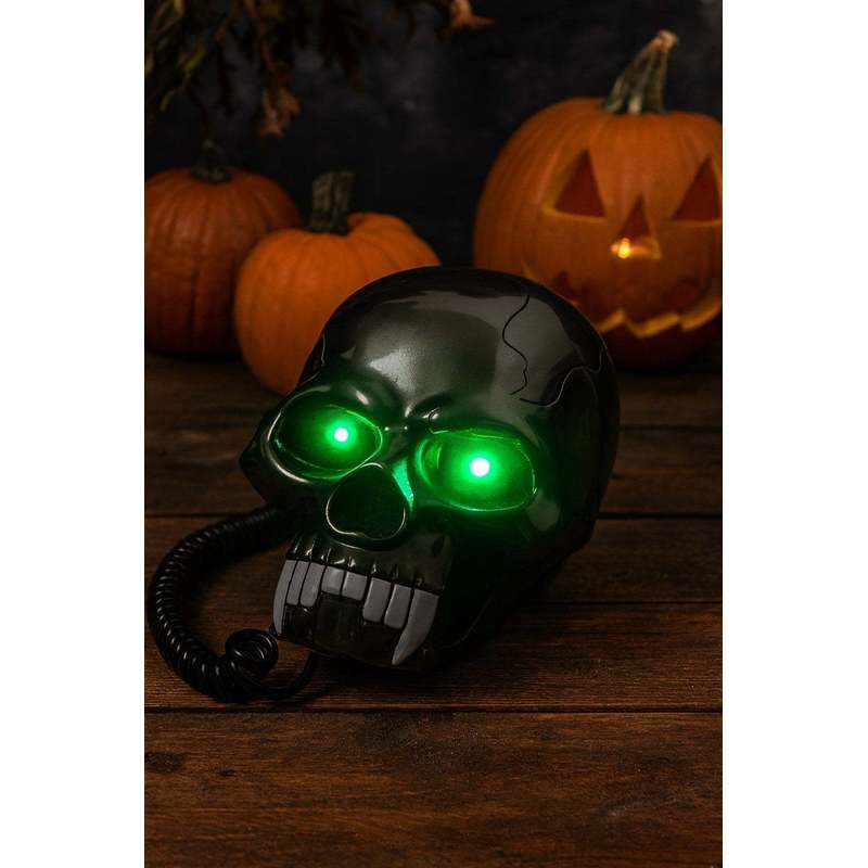 Image of Vampire Phone - Black Landline Corded Desk Phone