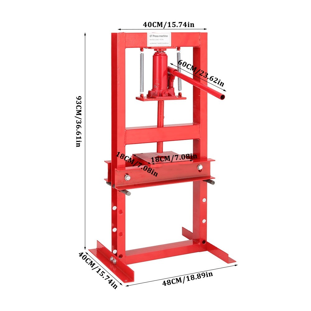 6-Ton Hydraulic Workshop Press for Heavy-Duty Use