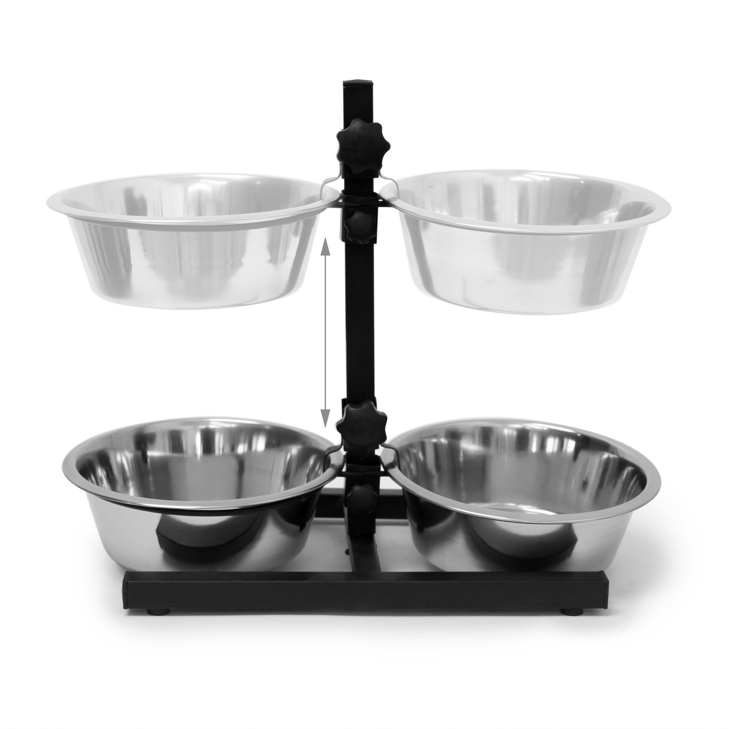 Silver Dog Feeding Station with 2x 2.2L Bowls