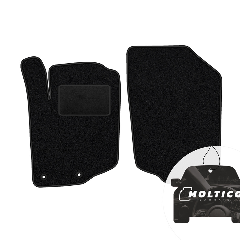 Front Velour Car Mats - Black Trim - Compatible With: Cc 2007-2012