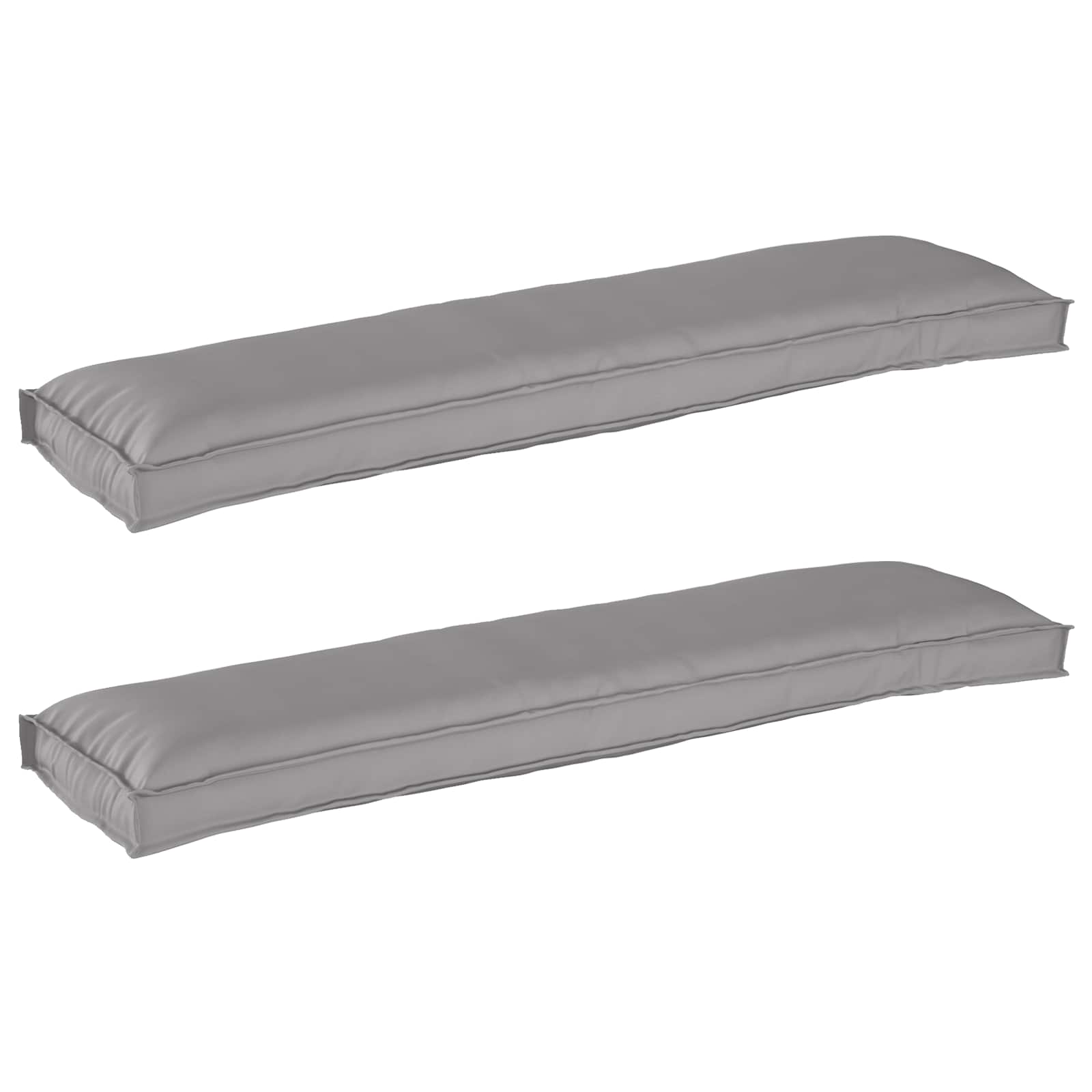 Vidaxl Pallet Cushions For Bench, 2-piece Set, Grey, 150x40x8 Cm, Oxford