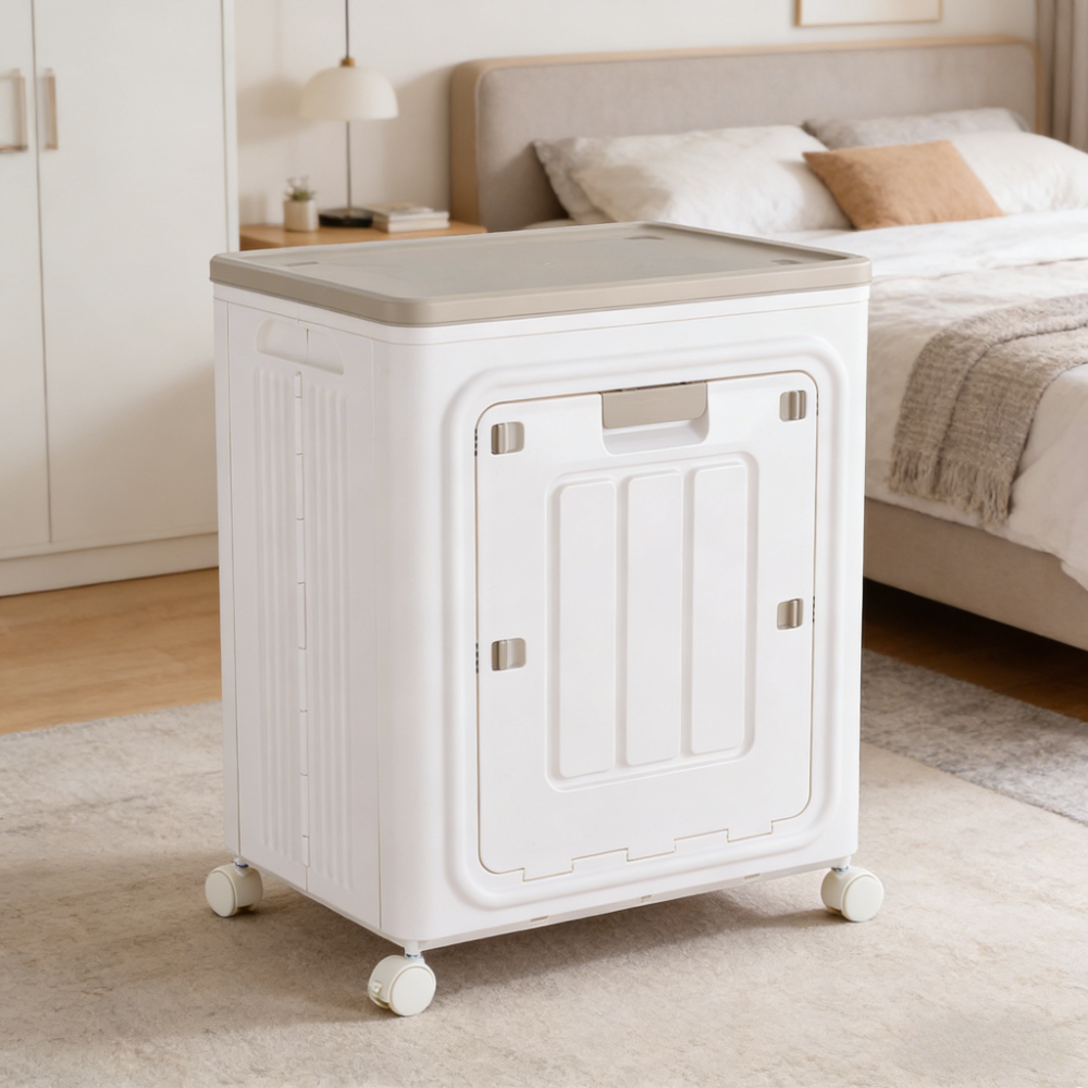 Rolling Storage Trunks with Lid for Clothes and More