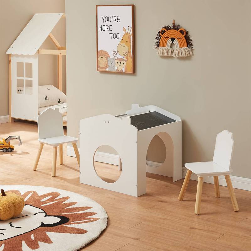 Image of Drawing Table For Kids Romso Children's Table Set With 2 Chairs
