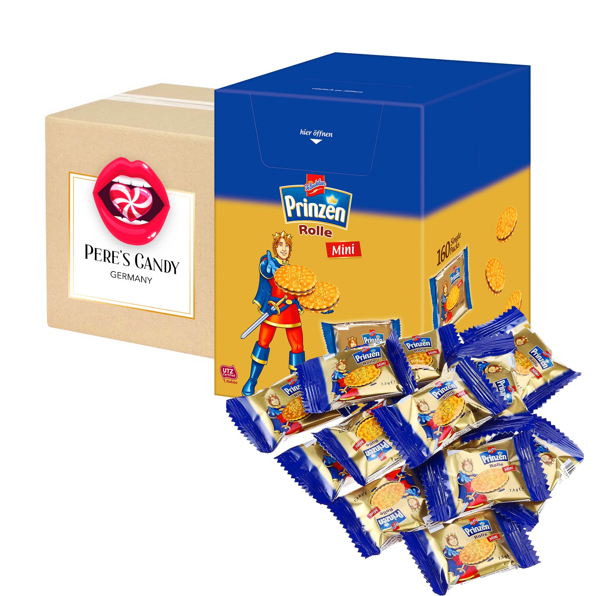 Prince Role Mini 160s - Counter Display With 160 Individually Wrapped Mini Double Biscuits With Cocoa Cream Filling 1200g