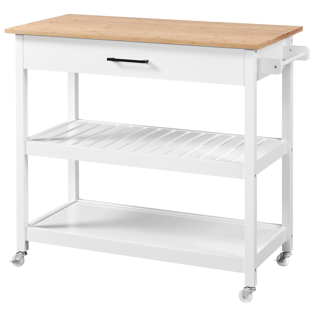 TEMU Carro de cocina Costoffs con cajón y 2 estantes Carro de cocina con 4 ruedas Estante de cocina de cocina