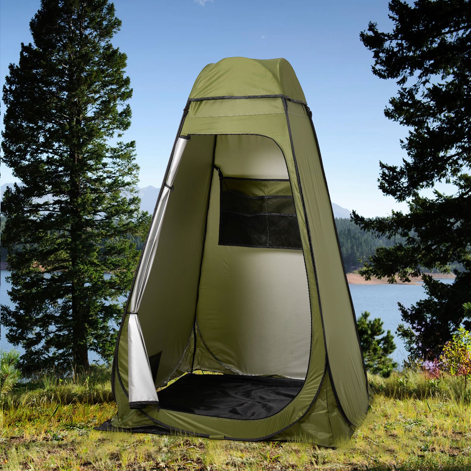 TEMU Outdoor Pop Up Privacy Tent, 1-person Camping Shower Toilet Changing Room Hiking Camping Pop-up Toilet Tent - Portable Changing And Showering