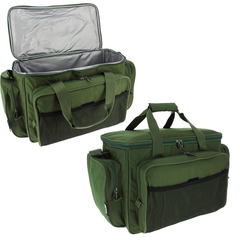 TEMU Carp Fishing Green Carryall Tackle Cooler Bag Insulated + Padded Strap