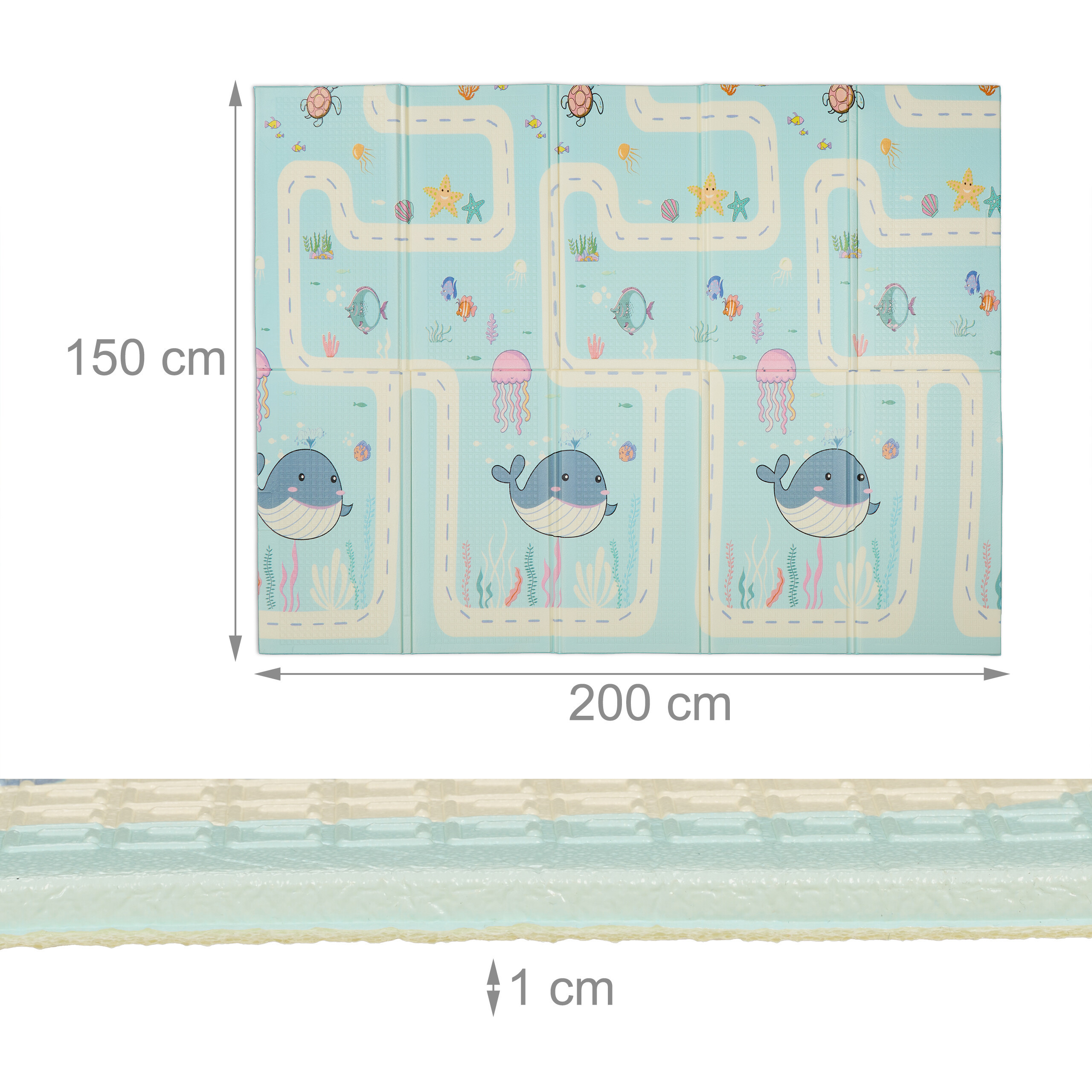 Kleurrijke Speelmat - (B)200 x (L)150 cm