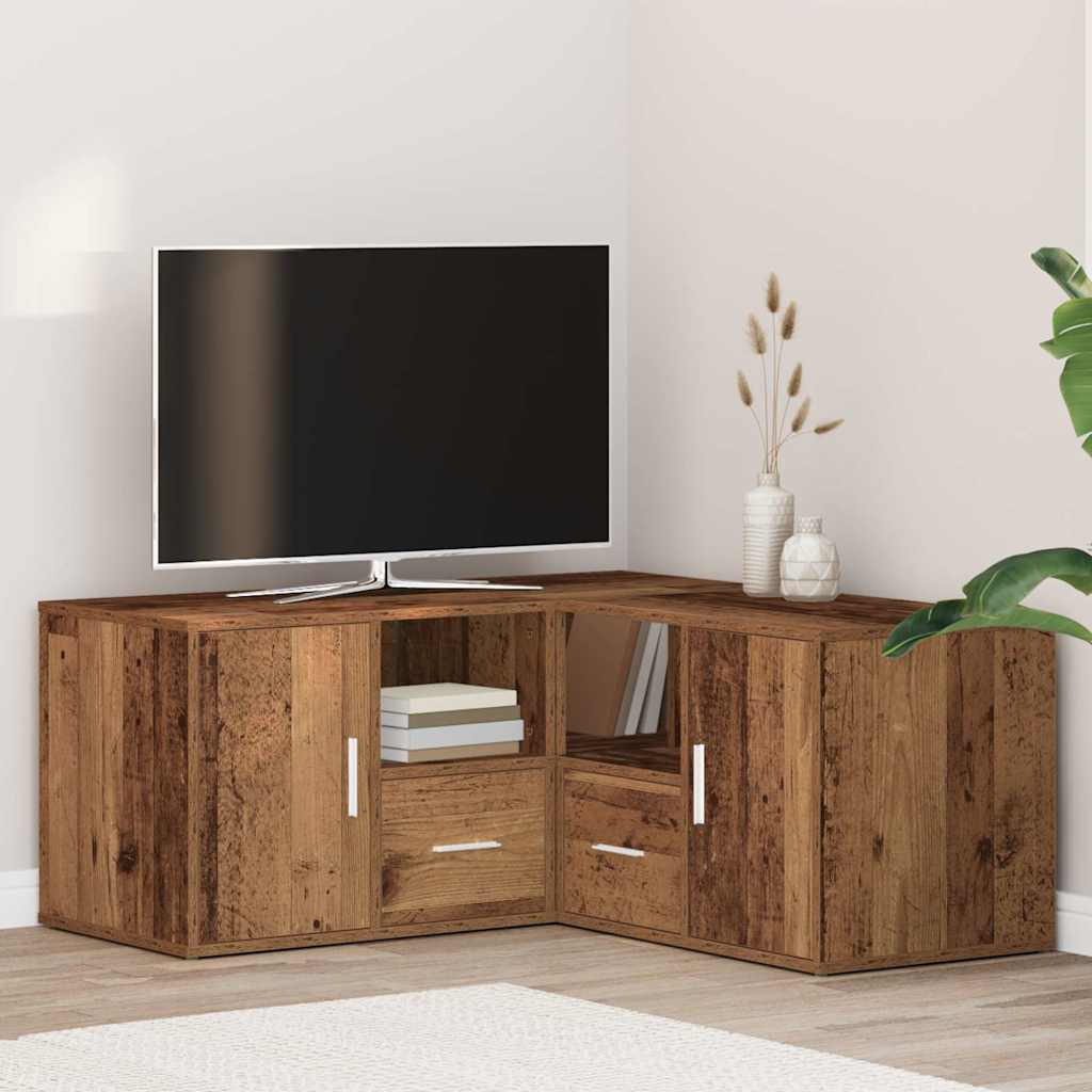 Image of Vidaxl Corner Shelf, Corner Cabinet 2 Assembly Options, Cabinet With Storage Space, Storage Cabinet Vitrine For Living Room, Wood-based Material Optics