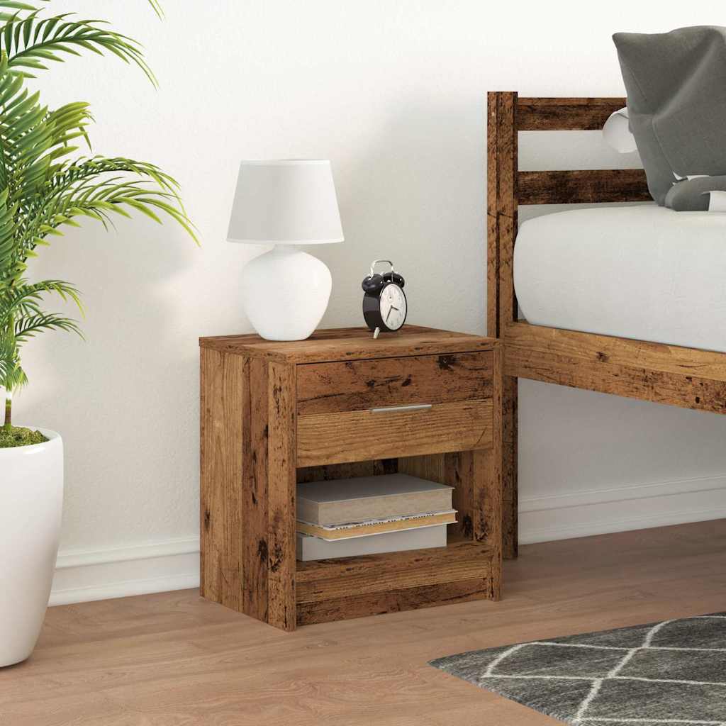 Image of Vidaxl Nightstand With Drawer -optic 39x28x41 Cm, Night Cabinet, Night Commode, Bedside Table, Night Console, Bed Cabinet