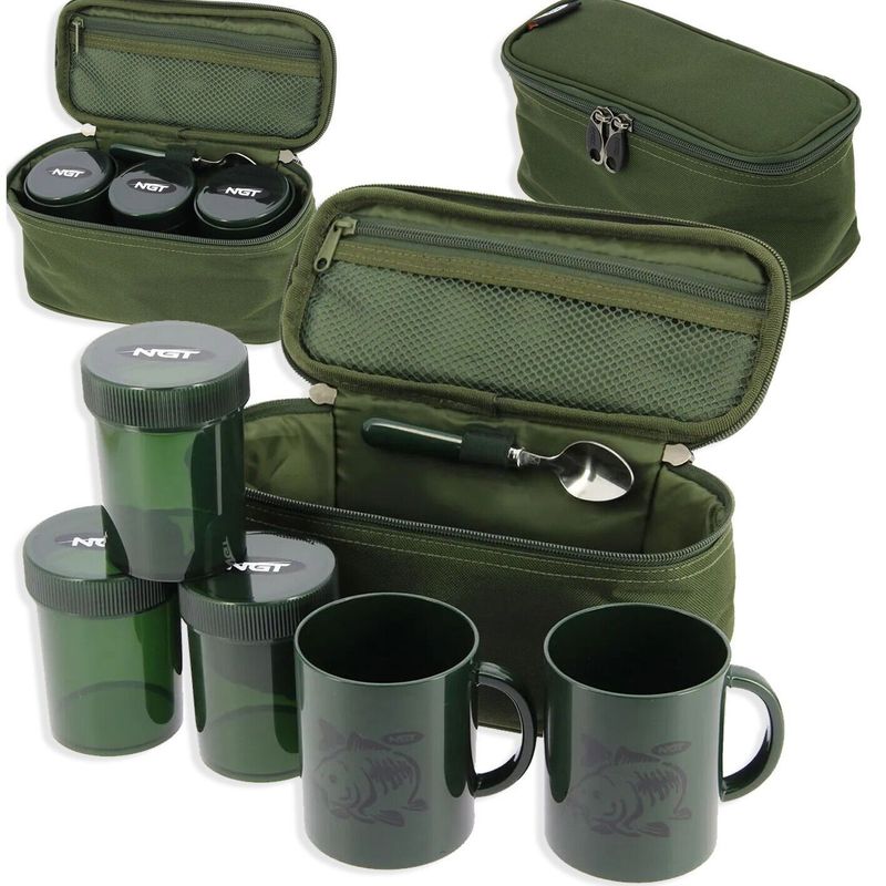 TEMU Brew Kit With 2 Cups 3 Pots Spoon Case Carp Fishing Tackle Camping