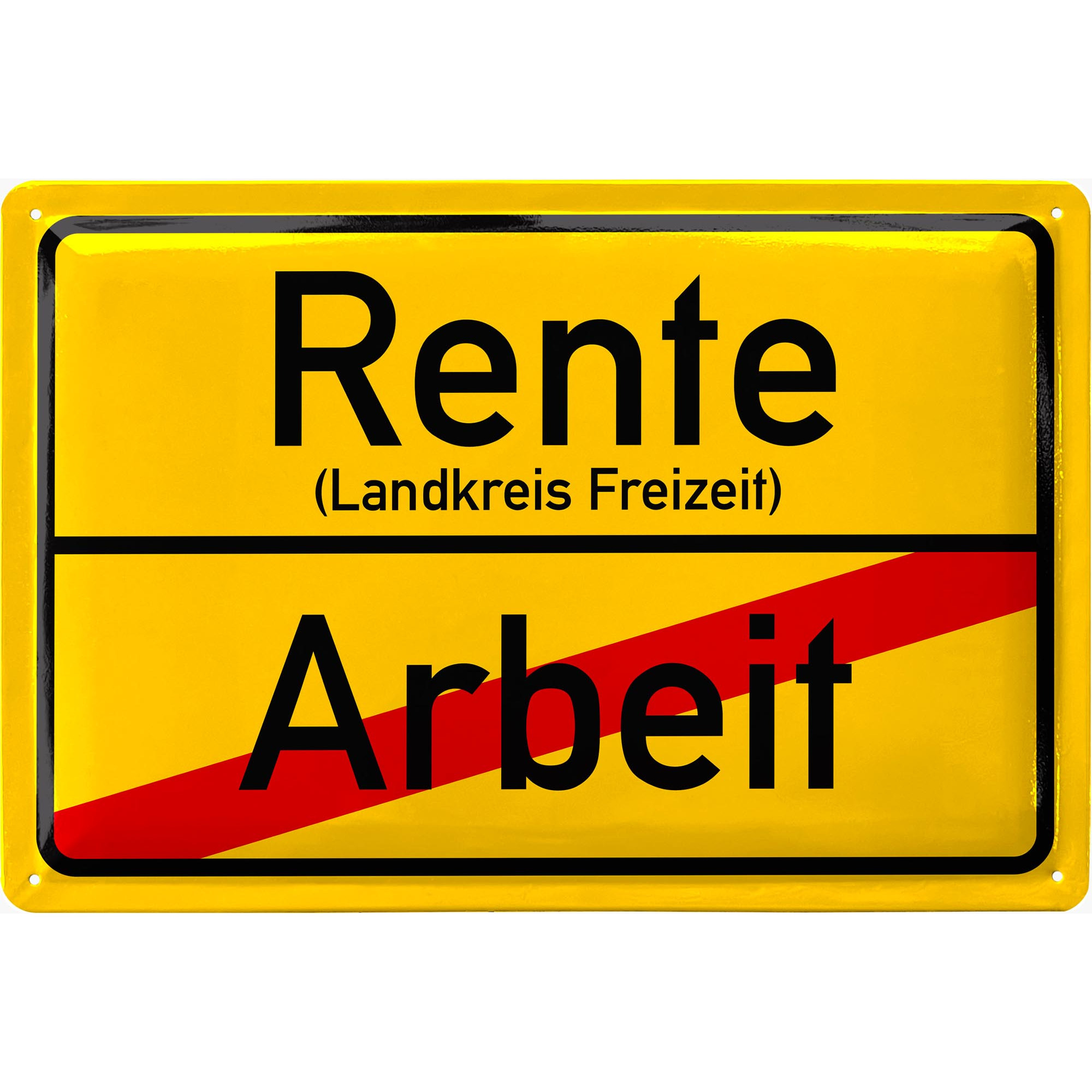 E-shop Retro Blechschild Rente - Geschenk zum Renteneintritt Männer - Rentner Deko zur Pensionierung und Rentenbeginn - lustige Geschenkidee zum