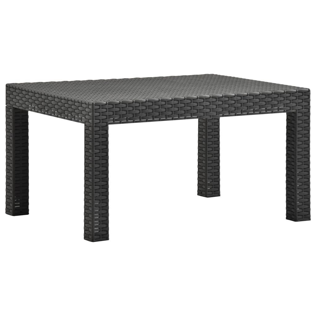 Image of Vidaxl Garden Table Couch Table Side Table Balcony Table Terrace Table Tea Table Garden Furniture Table Outdoor 58x58x41cm Pp Rattan