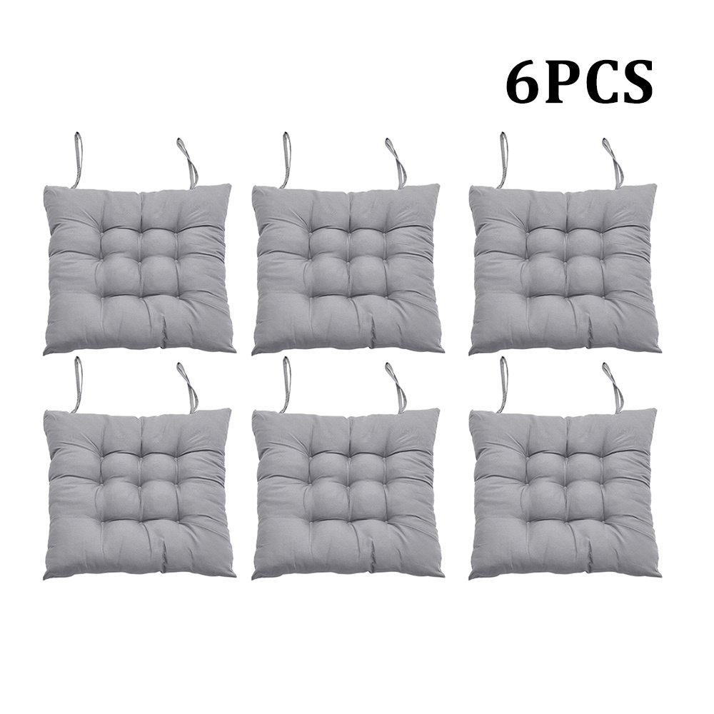 6pcs Grey Multi-Functional Cushion Seat Cushions, 40x40x5cm
