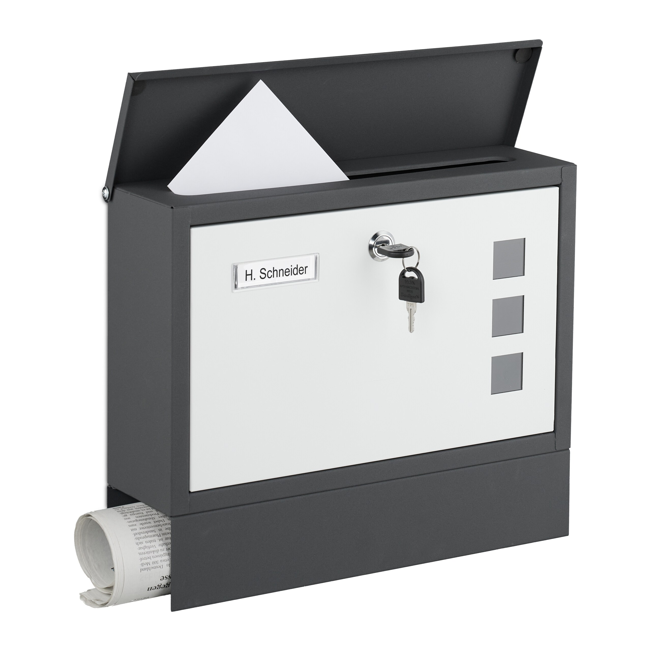 Mailbox With Newspaper Compartment In