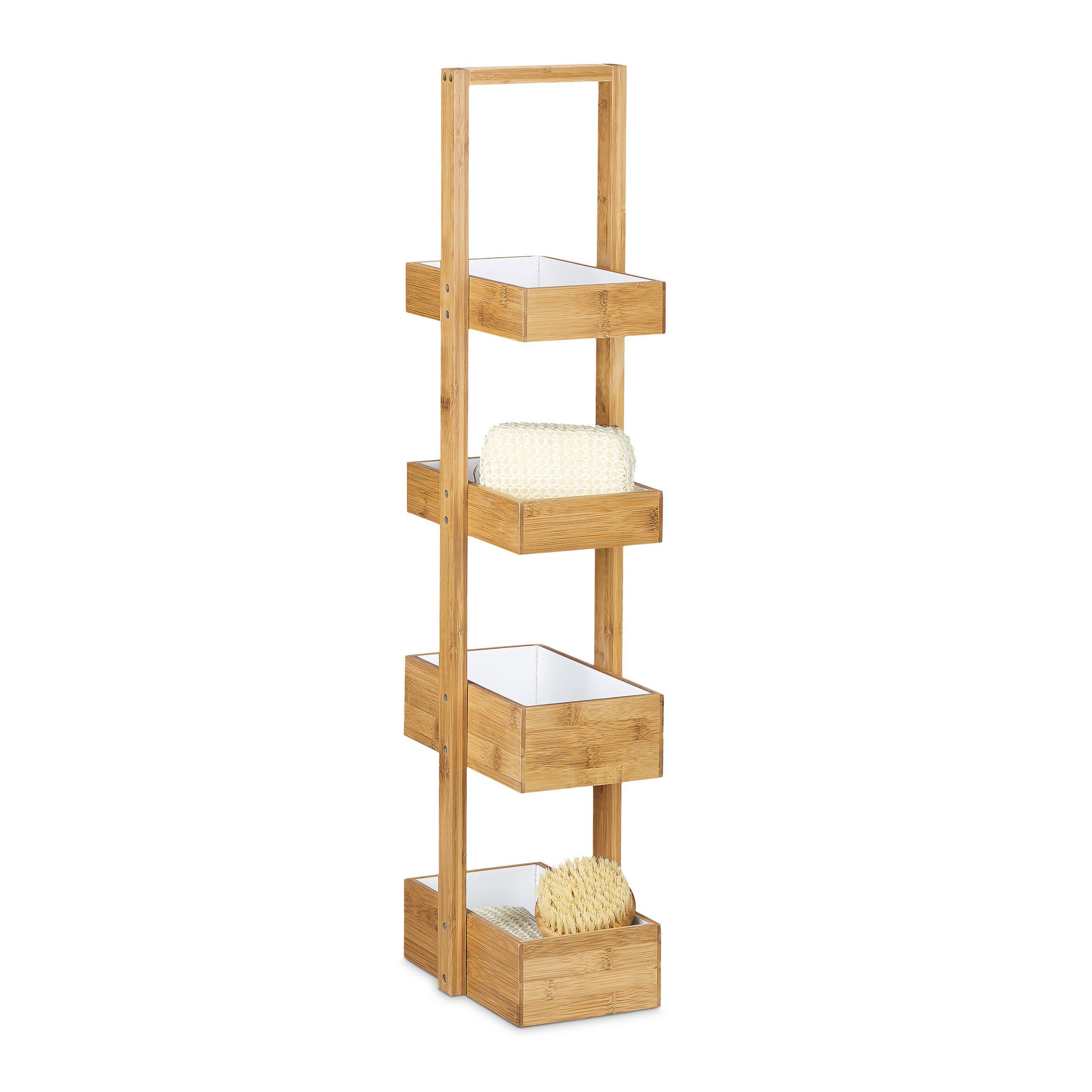 Bath Shelf In Natural - (w)25 X (h)88 X (d)18 Cm