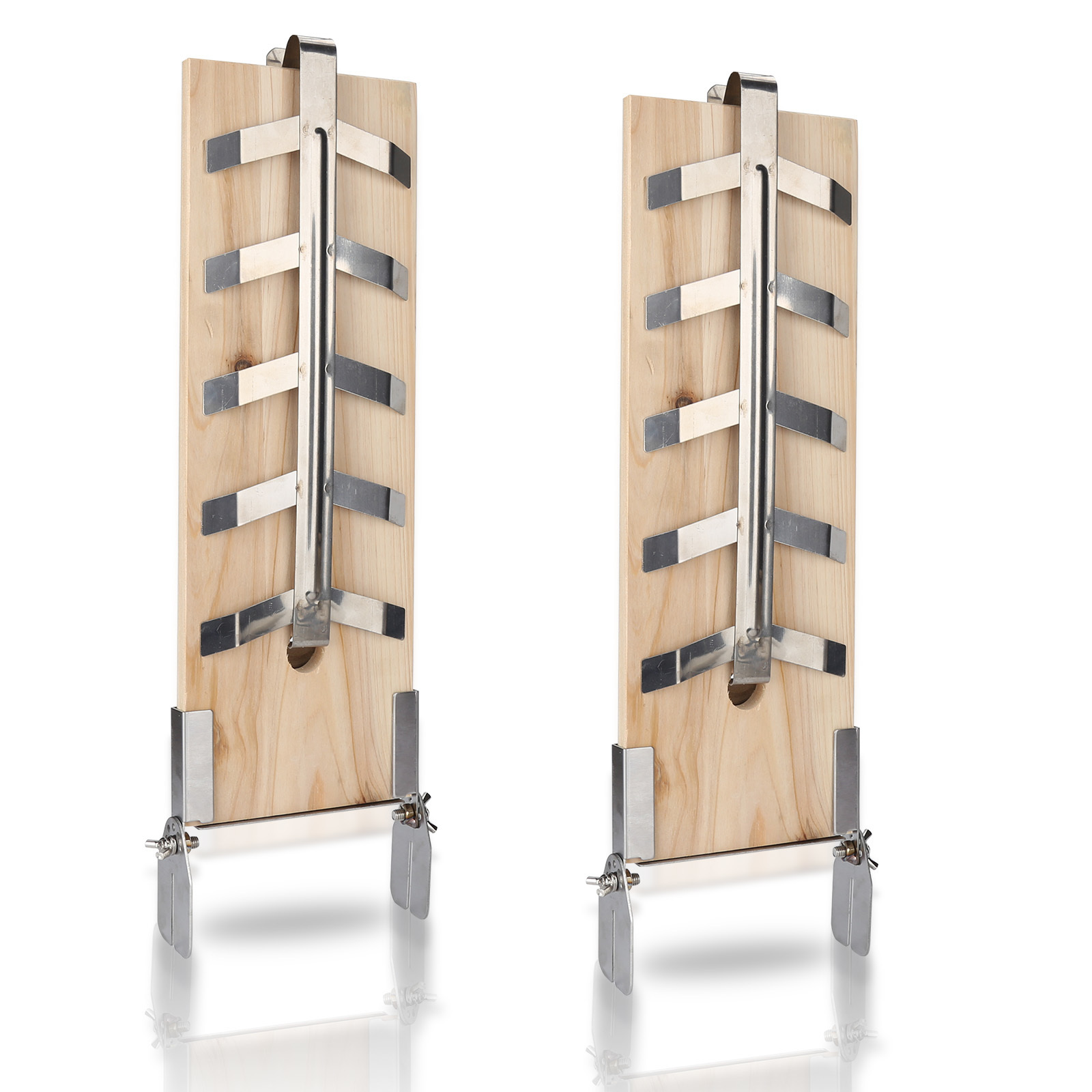 TEMU 2x Flame Salmon Board Salmon Boards Stainless Steel Adjustable Smoking Board Cedar Wood For Fire Bowls Xl Fish Fillet Holder With Holder Grill