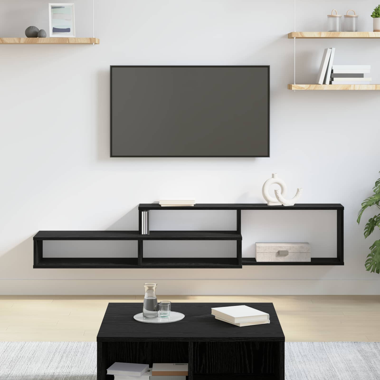 Image of Stand Entertainment Center Modern Tv Stand Living Room Furniture Media Console Tv Cabinet Entertainment Stand For Home Modern Furniture Wooden Tv Stand Minimalist Tv Cabinet