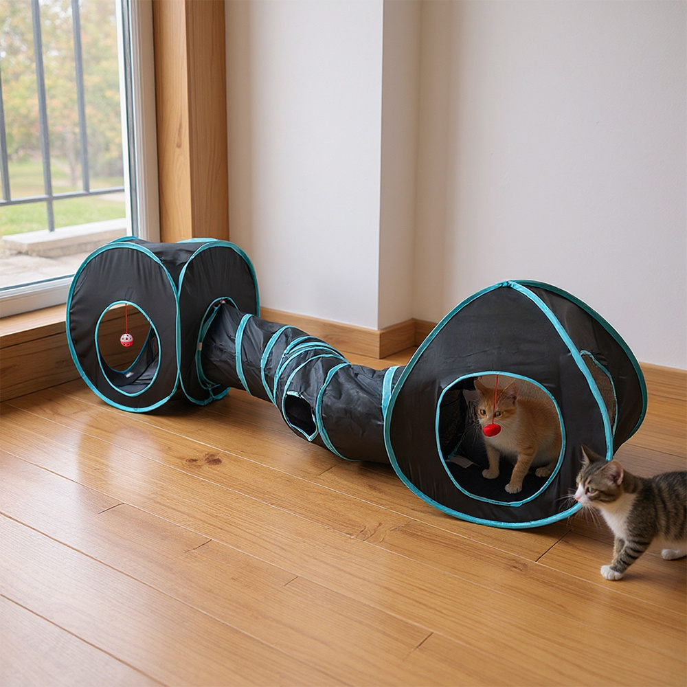 Foldable Cat Tunnel Tent for Interactive Play
