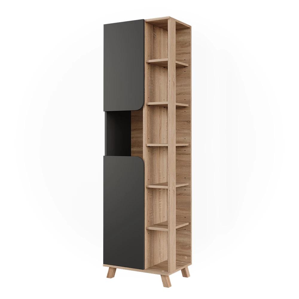 Image of Tall Cabinet Karen / 50 X 175 Cm With 2 Doors Bathroom Tall Cabinet Narrow Bathroom Cabinet The Bathroom Furniture Tall Cabinet Chipboard, 16 Mm Bathroom