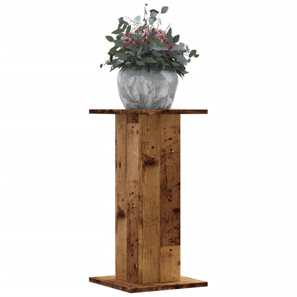 Image of Vidaxl Plant Stands 2pcs., Flower Stands Hollow Construction, Decorative Column Pedestal For Plants Decorative Items, Flower Stools Flower Column, Wood Optics