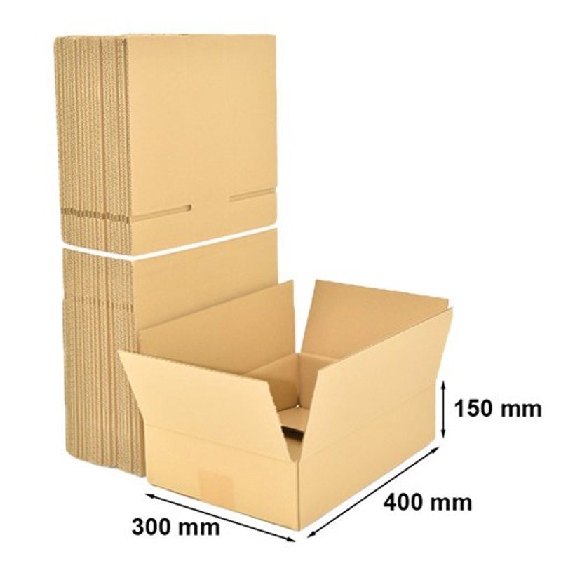 E-shop Kartonschachtel mit Klappdeckel, 400 × 300 × 150 mm, 150 mm, 3-lagig, m², 360 g/m², 10 Stk. In jedem Unternehmen wird die Dokumentenaufbewahrung