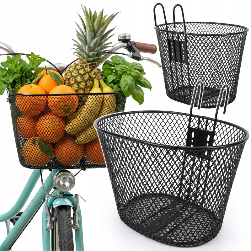 Metal Bicycle Basket Front Handlebar Basket Universal Metal