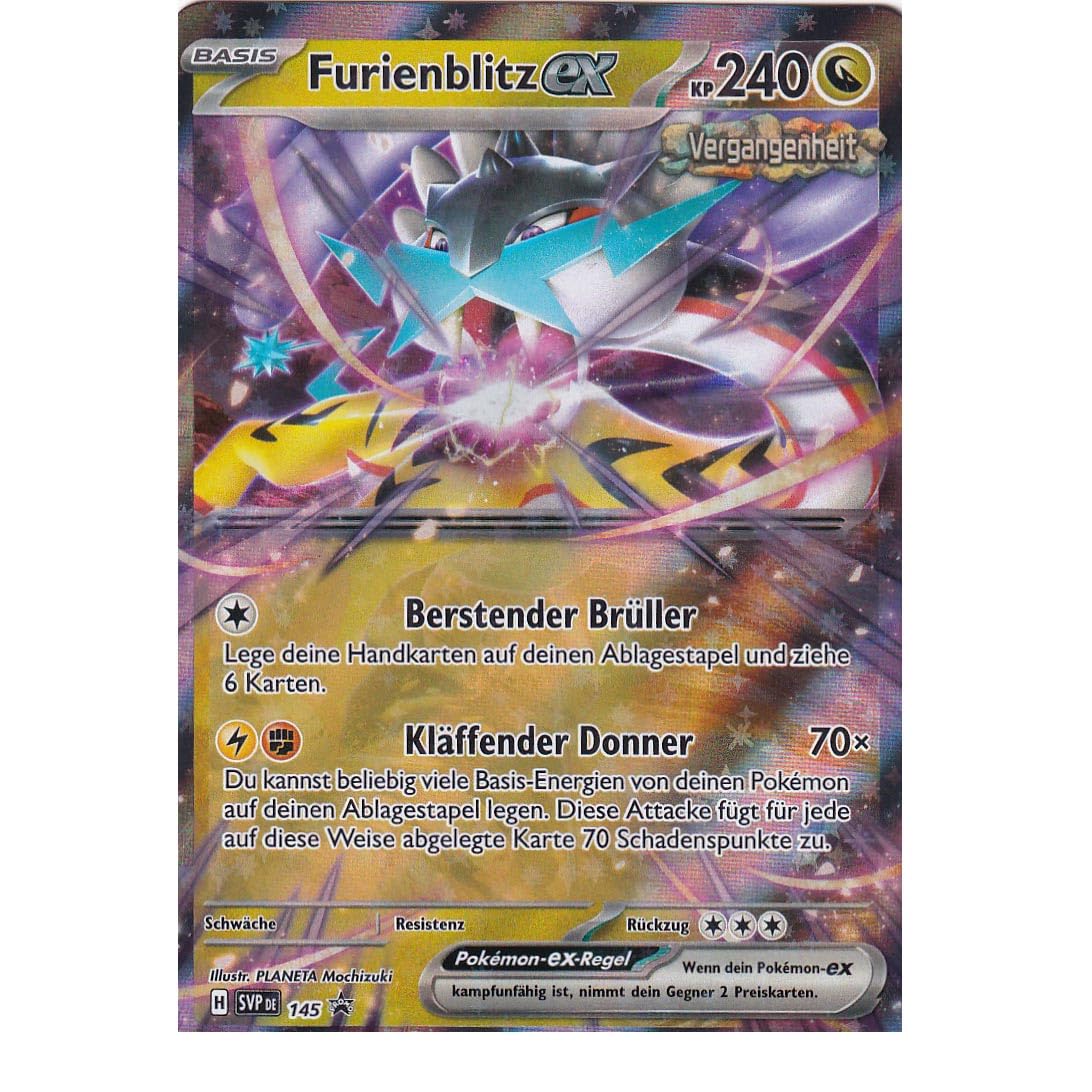 E-shop Pokémon Karte Furienblitz ex – SVP 145 – Deutsch – Original Promo-Karte aus Karmesin & – Boosterfrisch – Für Deck oder Sammlung