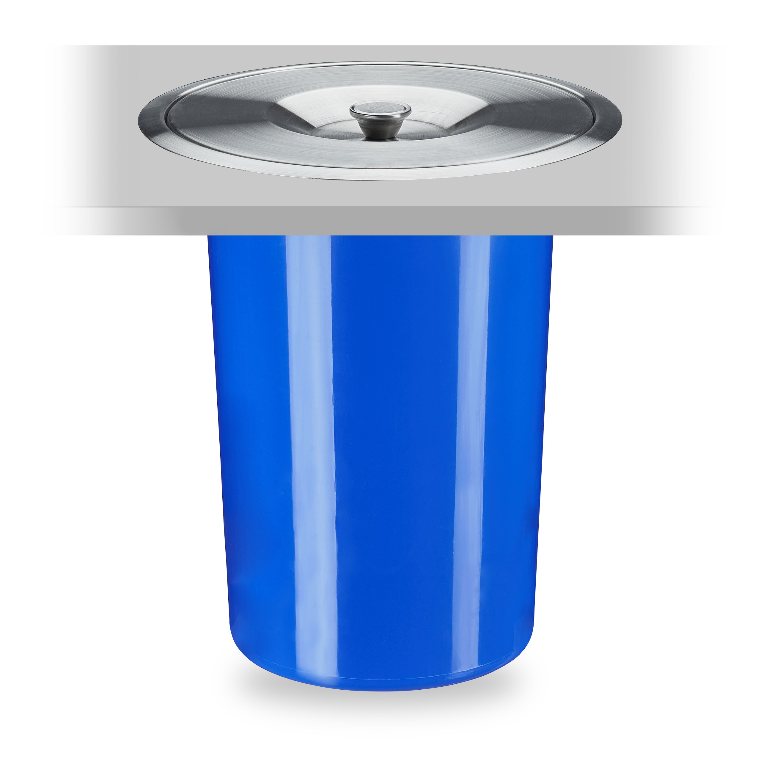Countertop Trash Can In Blue - 8l Capacity
