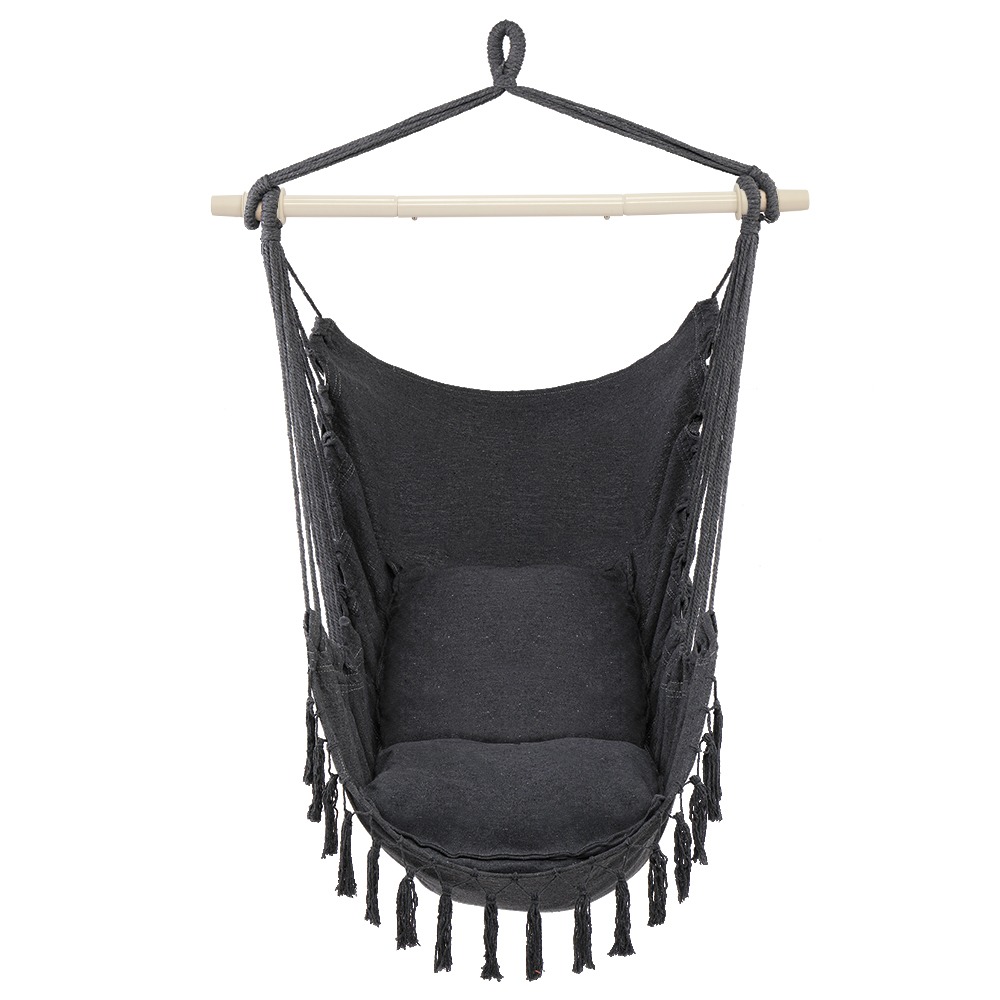 Image of Bonnlo Hanging Chair Outdoor And Indoor With 2 Cushions, Hanging Chair Without Frame With Load Capacity Up To 250 Kg, Hanging Chair Suitable For Adults And Children